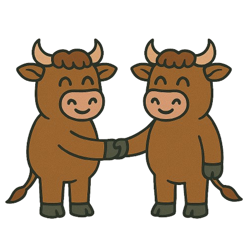 vacas dando a man